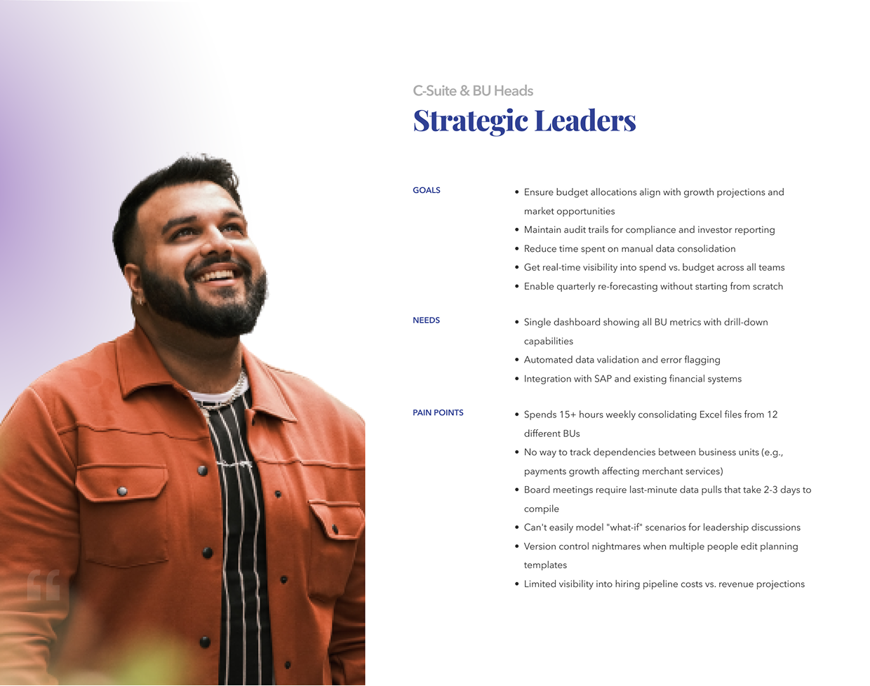 Planning persona one